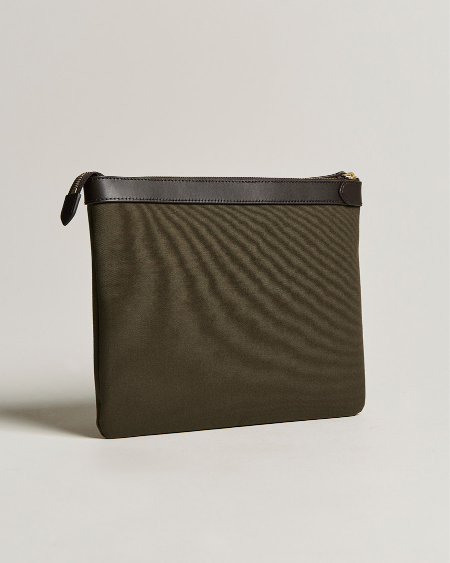 Herre | Mismo M/S Nylon Pouch Large Army/Dark Brown | Mismo | M/S Nylon Pouch Large Army/Dark Brown