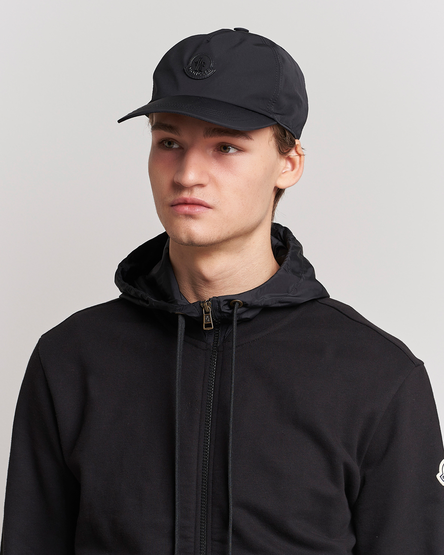 Herre | Moncler Tonal Logo Baseball Cap Black | Moncler | Tonal Logo Baseball Cap Black