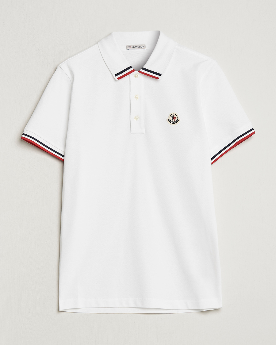 Herre | Polotrøjer | Moncler | Tricolor Rib Polo White