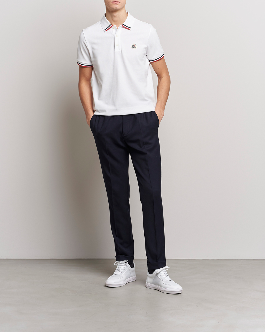 Herre | Polotrøjer | Moncler | Tricolor Rib Polo White