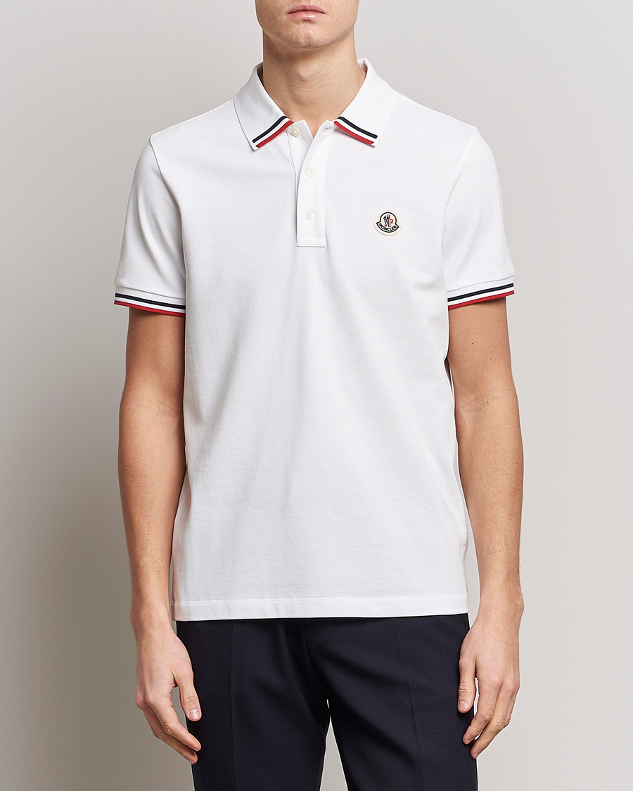 Herre | Polotrøjer | Moncler | Tricolor Rib Polo White