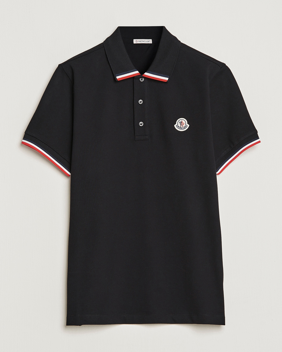 Herre | Polotrøjer | Moncler | Tricolor Rib Polo Black