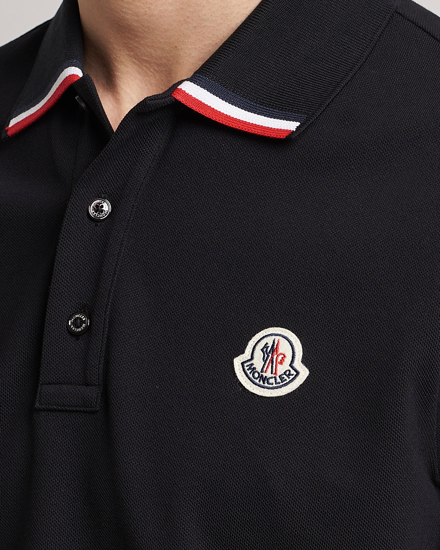 Herre | Polotrøjer | Moncler | Tricolor Rib Polo Black