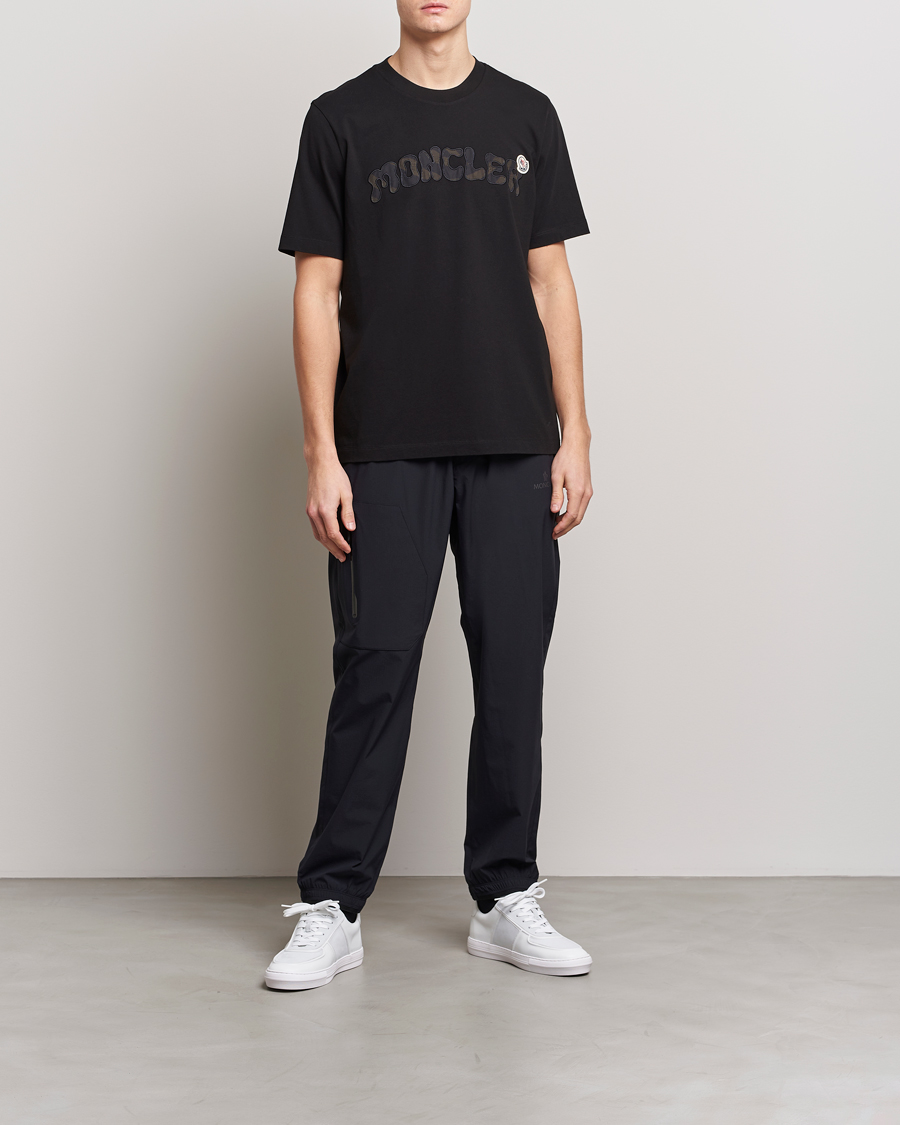 Herre | T-Shirts | Moncler | Camouflage Lettering T-Shirt Black