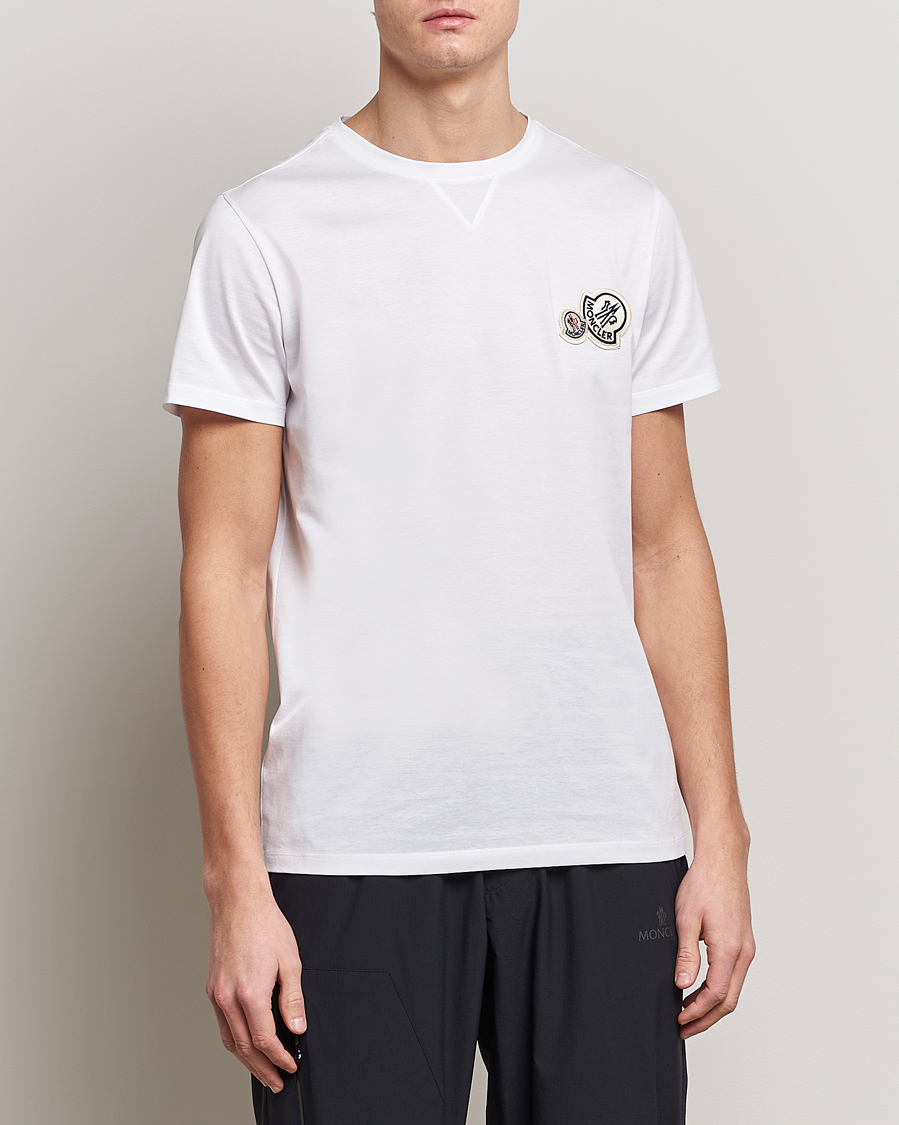 Herre |  | Moncler | Double Logo T-Shirt White