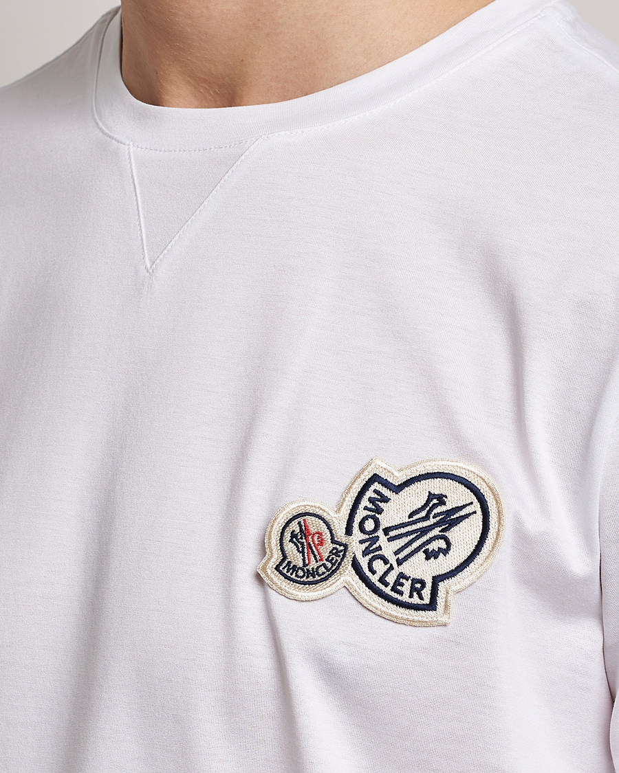 Herre | T-Shirts | Moncler | Double Logo T-Shirt White