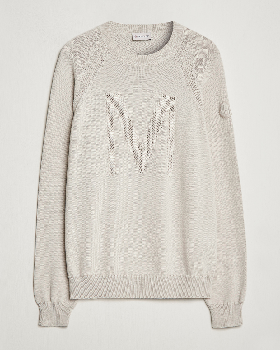 Herre | Trøjer | Moncler | Embroidered Sweater Beige