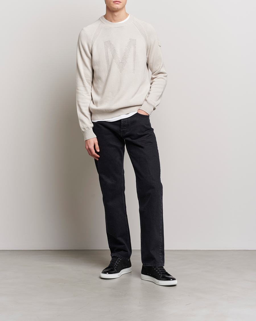 Herre | Trøjer | Moncler | Embroidered Sweater Beige