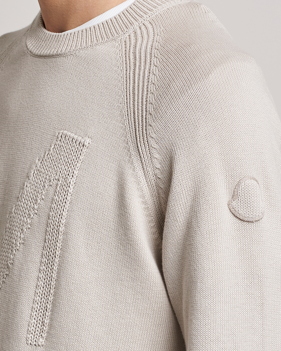 Herre | Trøjer | Moncler | Embroidered Sweater Beige