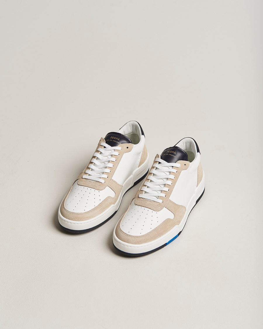 Herre | Zespà ZSP23 MAX Nappa/Suede Sneakers Frost/Navy | Zespà | ZSP23 MAX Nappa/Suede Sneakers Frost/Navy