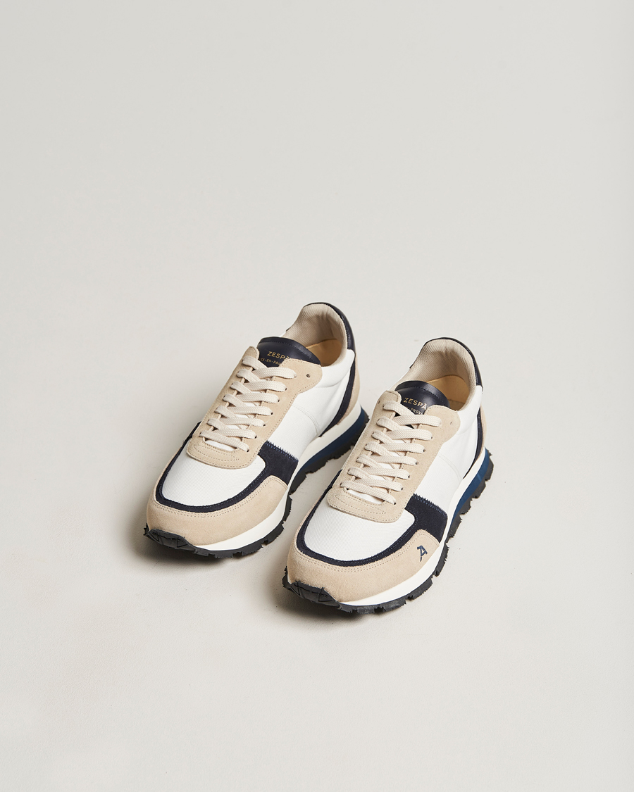 Herre | Zespà ZSP6 Pique Seaqual Running Sneaker Frost/Navy | Zespà | ZSP6 Pique Seaqual Running Sneaker Frost/Navy