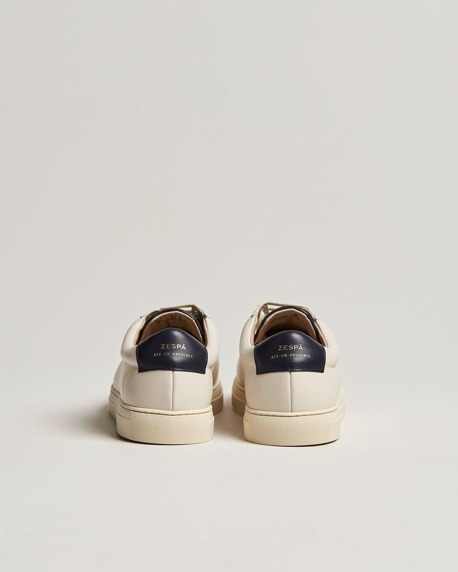 Herre | Zespà ZSP4 Nappa Leather Sneakers Off White/Navy | Zespà | ZSP4 Nappa Leather Sneakers Off White/Navy