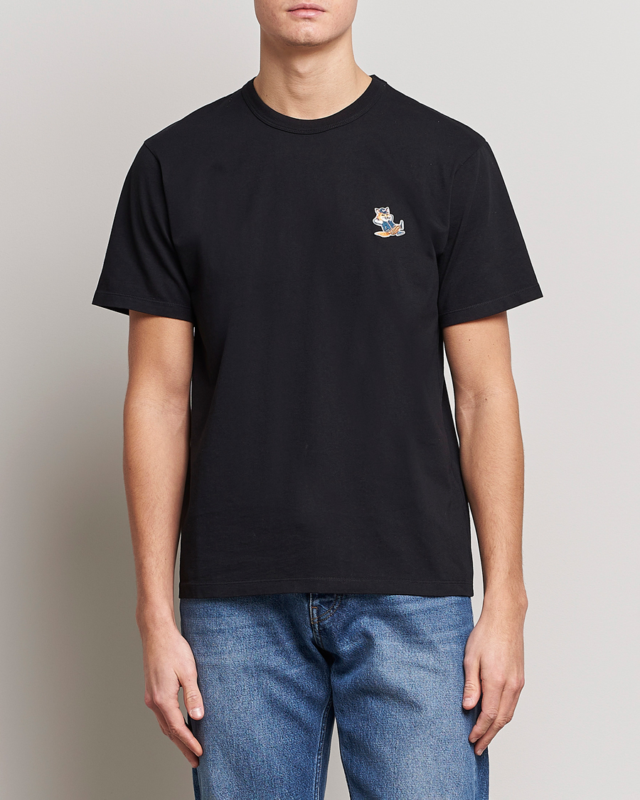 Herre | T-Shirts | Maison Kitsuné | Dressed Fox Patch Tee Black