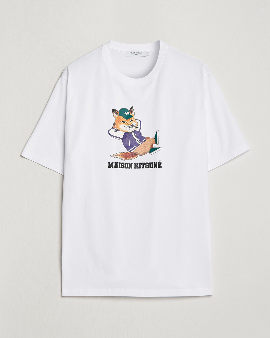 Herre | T-Shirts | Maison Kitsuné | Dressed Fox Print Tee White