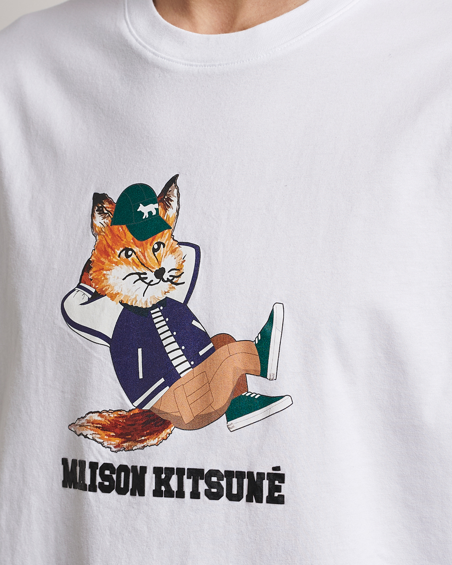 Herre | T-Shirts | Maison Kitsuné | Dressed Fox Print Tee White