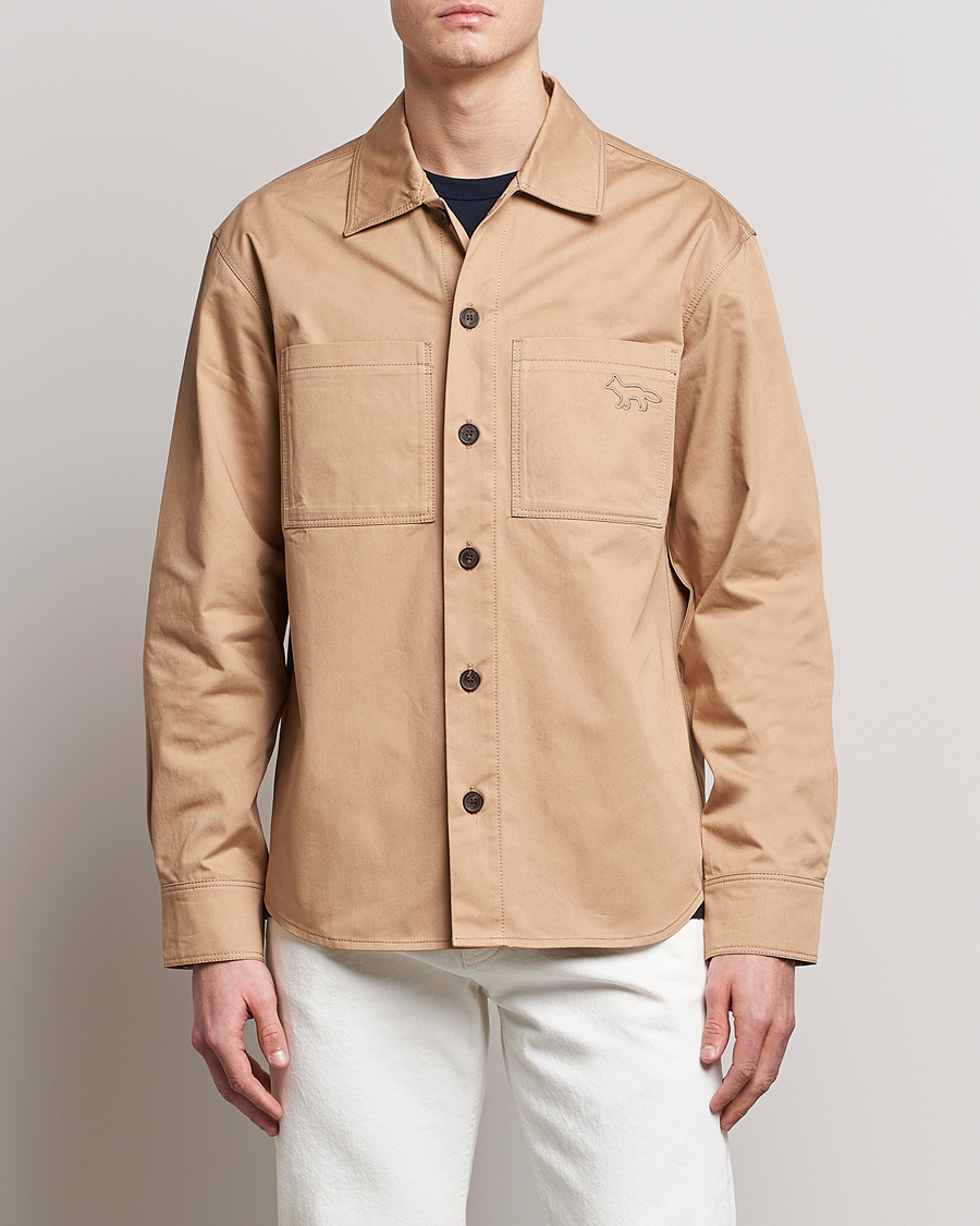 Herre | Jakker | Maison Kitsuné | Cotton Shirt Jacket Beige