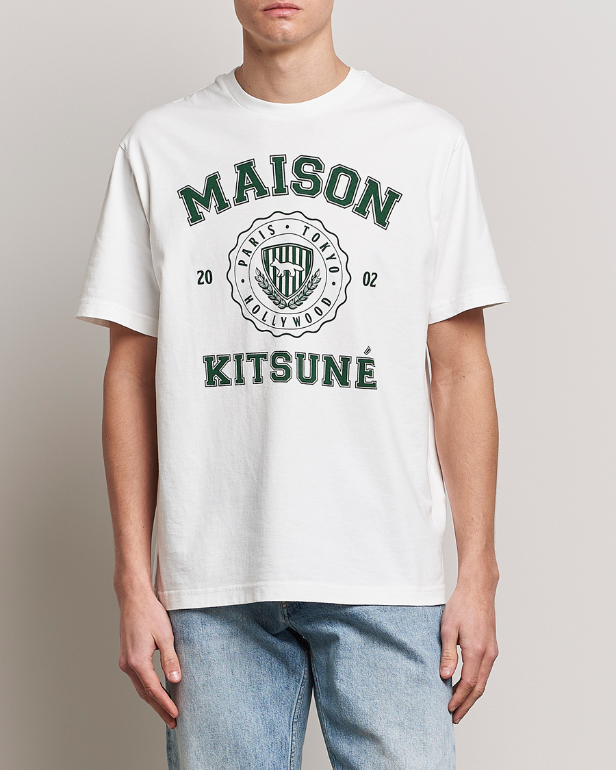 Herre | T-Shirts | Maison Kitsuné | Varsity Comfort Tee Off White