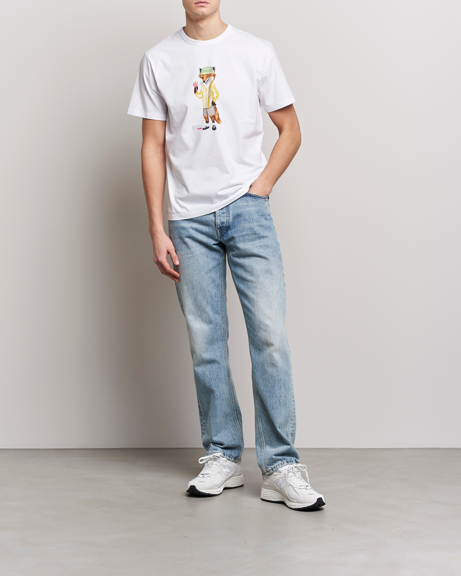 Herre | T-Shirts | Maison Kitsuné | Summer Fox Print Tee White