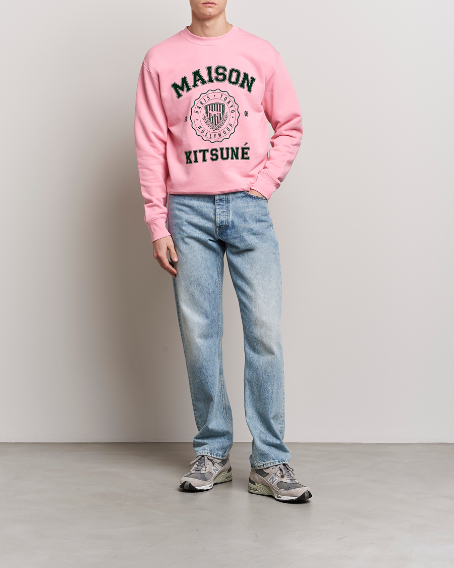 Herre | Trøjer | Maison Kitsuné | Varsity Comfort Sweatshirt Strawberry