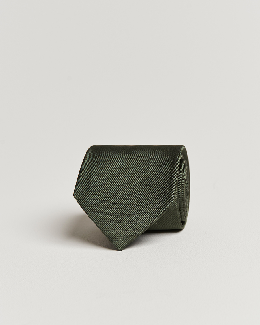 Herre | Slips | Amanda Christensen | Plain Classic Tie 8 cm Olive