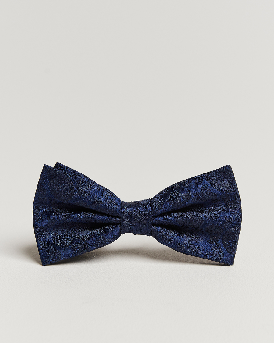 Herre | Amanda Christensen Tonal Paisley Pre Tie Silk Navy | Amanda Christensen | Tonal Paisley Pre Tie Silk Navy
