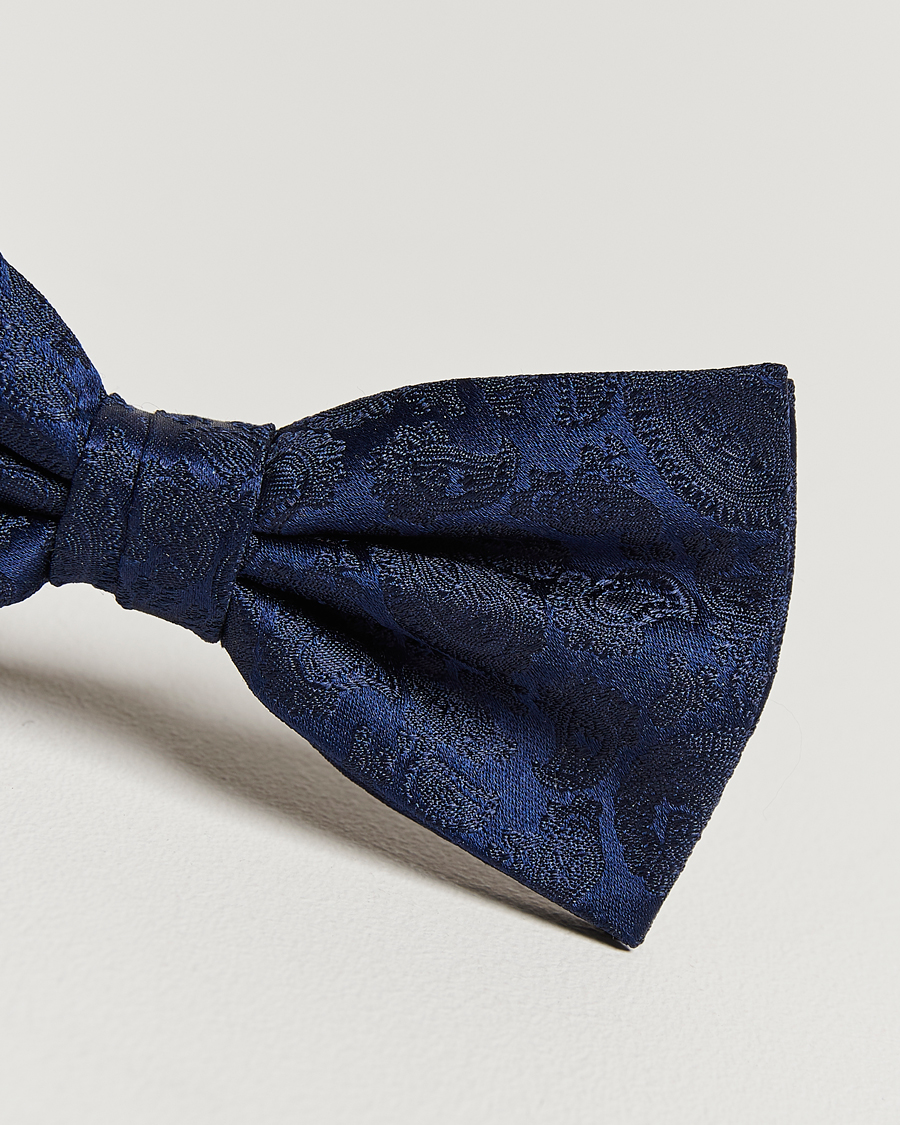 Herre | Amanda Christensen Tonal Paisley Pre Tie Silk Navy | Amanda Christensen | Tonal Paisley Pre Tie Silk Navy