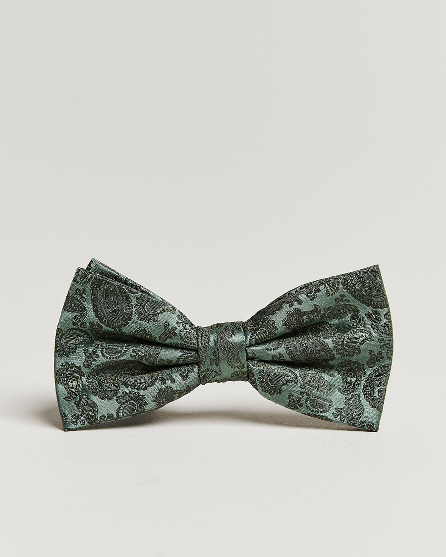 Herre | Amanda Christensen Tonal Paisley Pre Tie Silk Olive | Amanda Christensen | Tonal Paisley Pre Tie Silk Olive