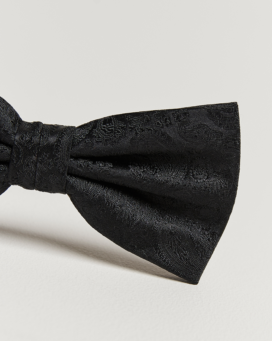 Herre | Amanda Christensen Tonal Paisley Pre Tie Silk Black | Amanda Christensen | Tonal Paisley Pre Tie Silk Black