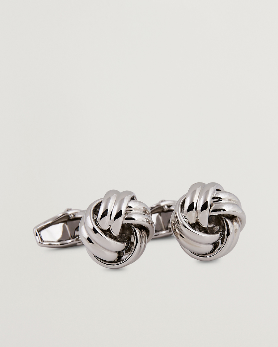Herre | Manchetknapper | Amanda Christensen | Knot Cufflink & Shirt Studs Set Silver