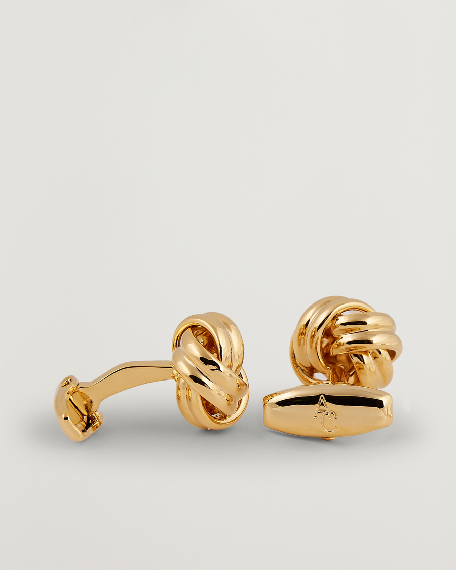 Herr |  | Amanda Christensen | Knot Cufflink & Shirt Studs Set Gold