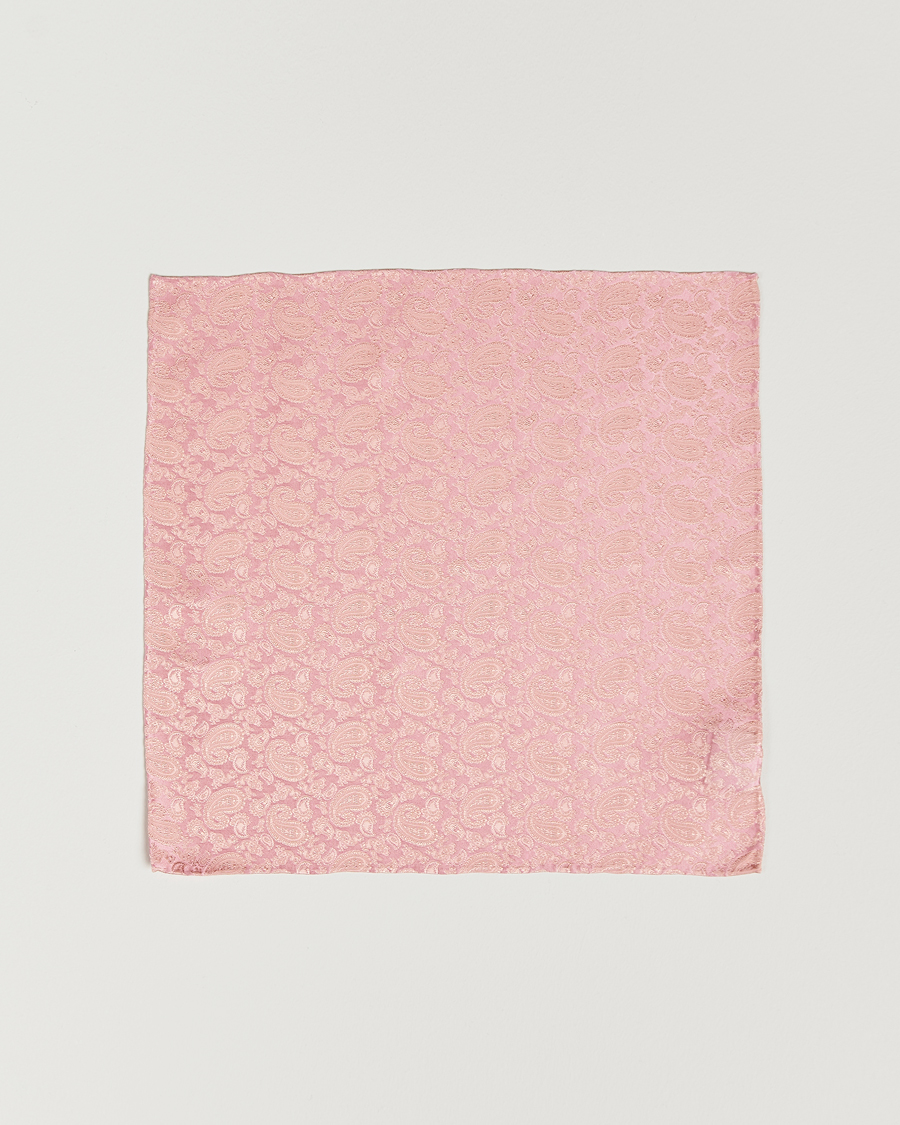 Herre | Lommeklude | Amanda Christensen | Tonal Paisley Silk Pocket Square Powder Pink