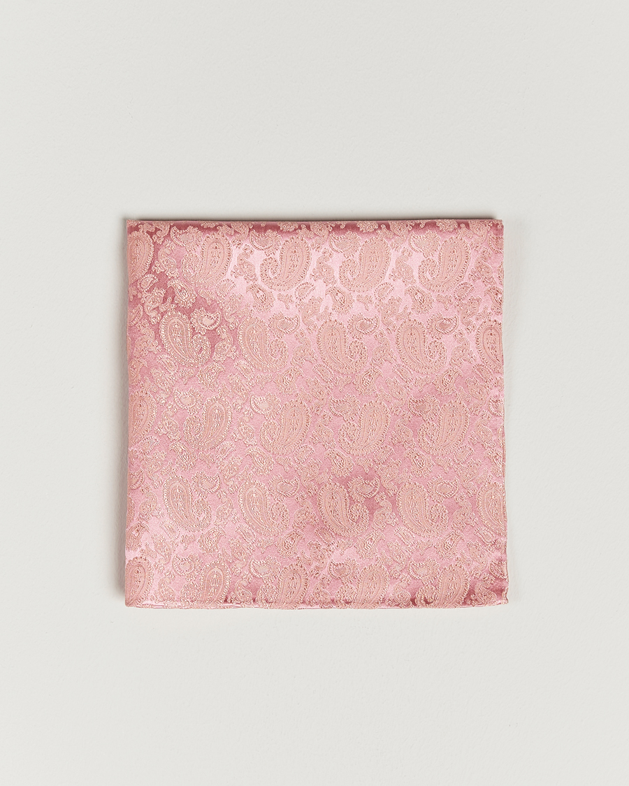Herre | Lommeklude | Amanda Christensen | Tonal Paisley Silk Pocket Square Powder Pink