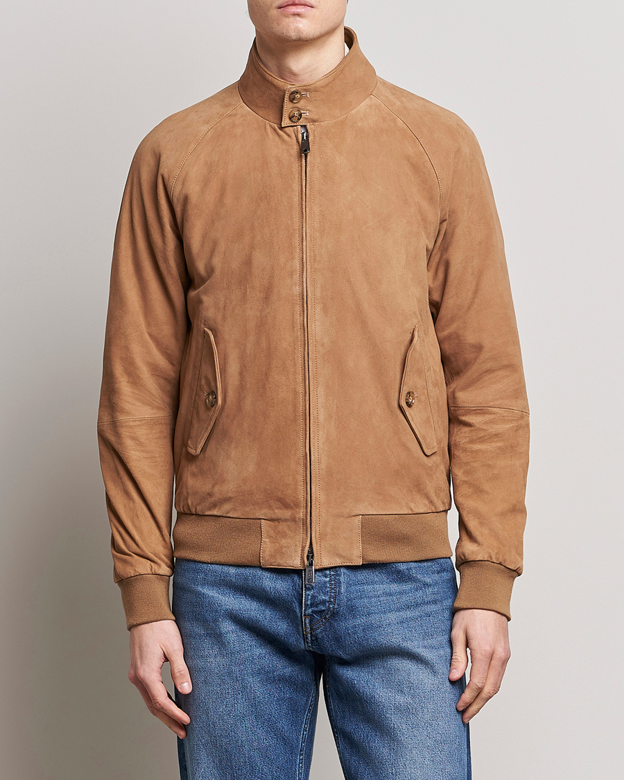 Men | Coats & Jackets | Baracuta | G9 Suede Jacket Tobacco