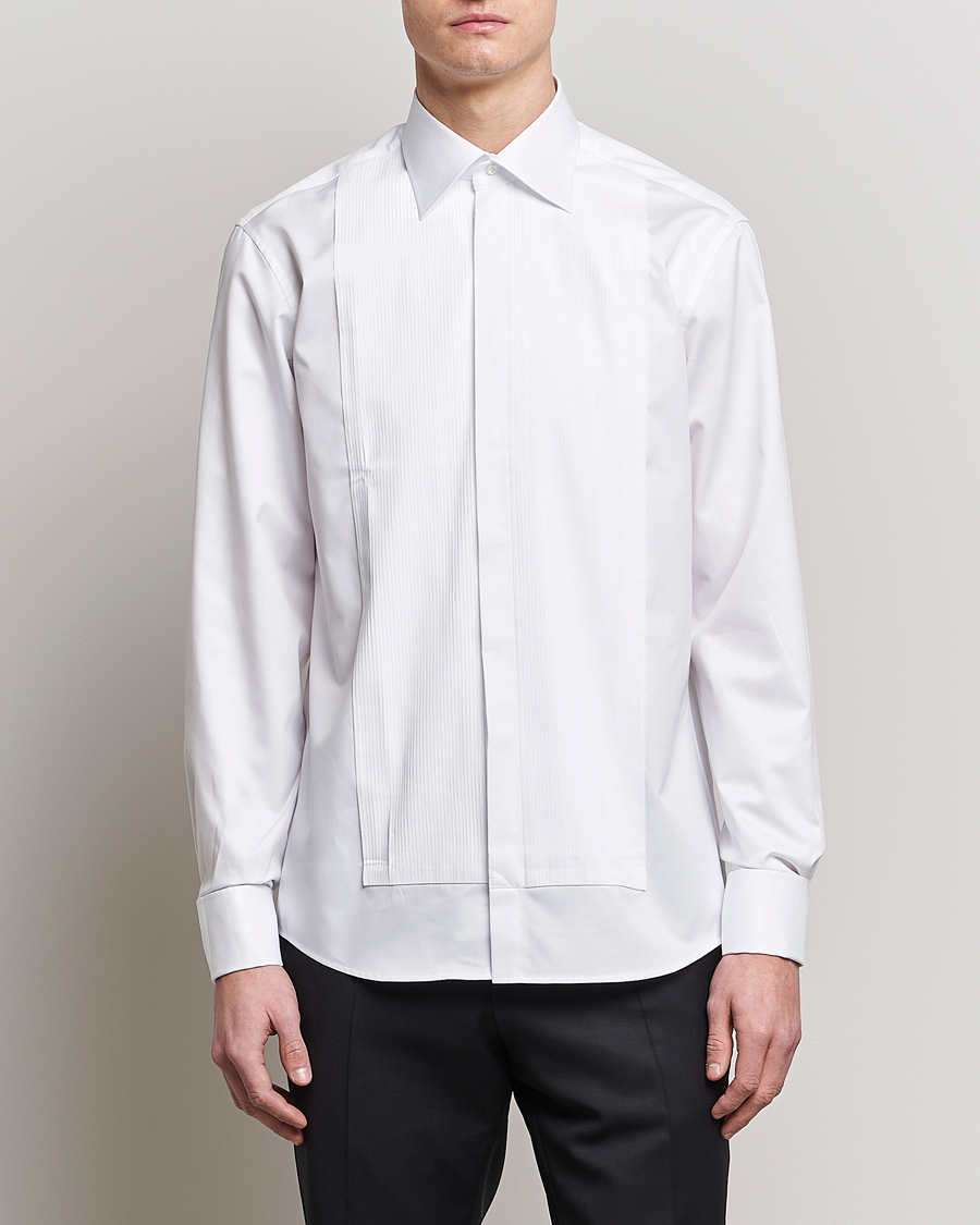 Herre | Skjorter | Stenströms | Fitted Body Smoking Shirt White