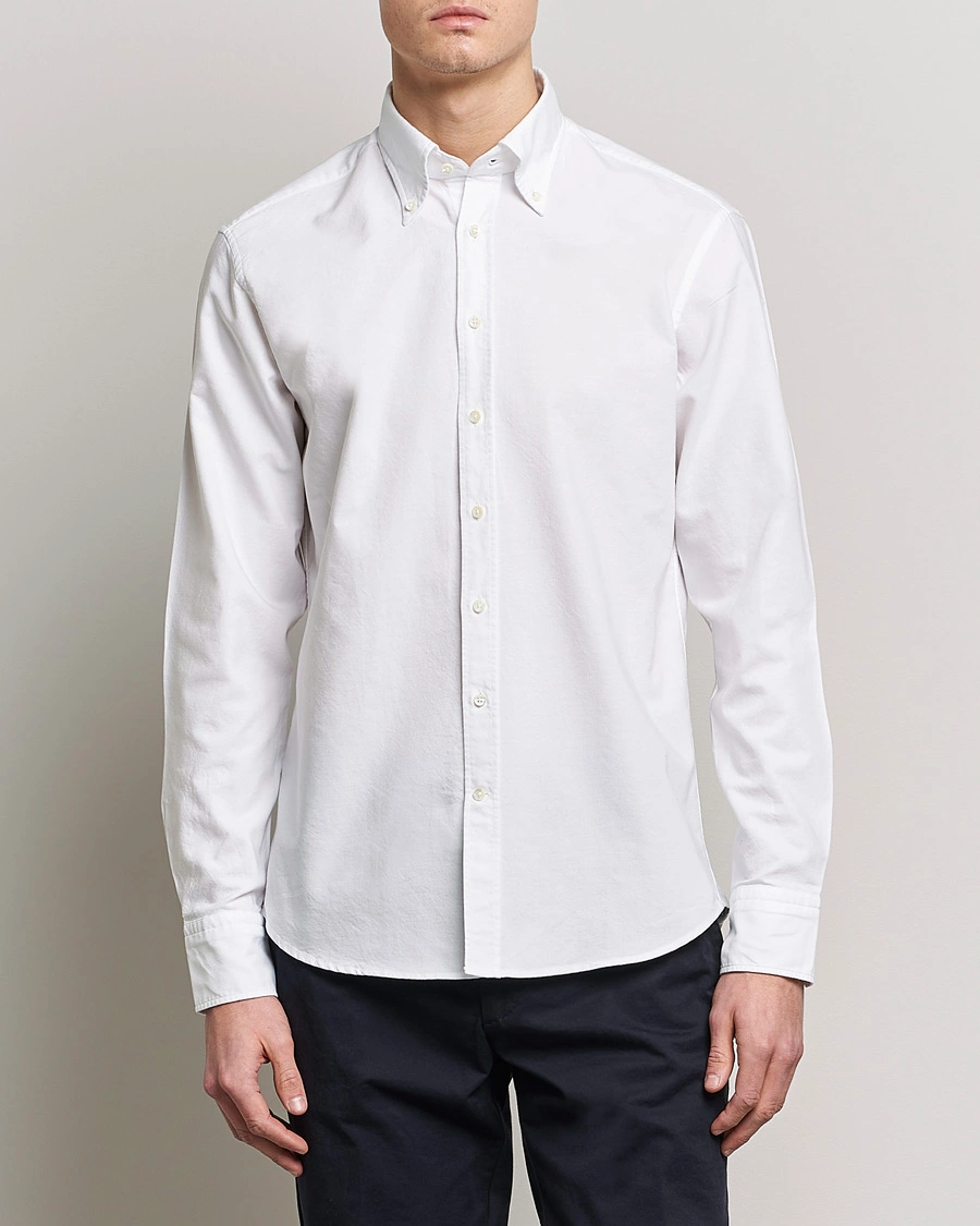 Herre | Oxfordskjorter | Stenströms | Fitted Body Oxford Shirt White