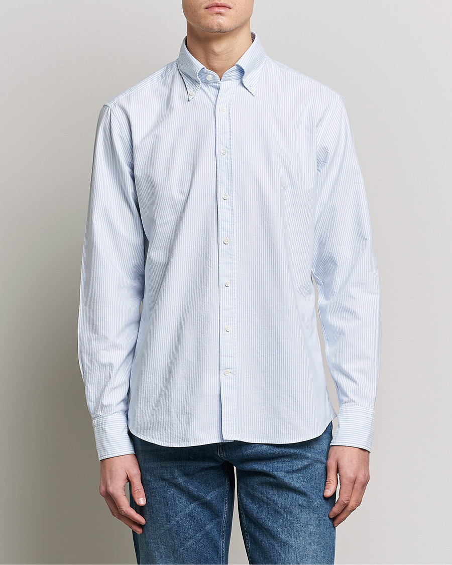 Herre |  | Stenströms | Fitted Body Oxford Shirt Blue/White