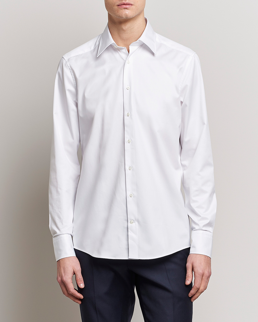 Herre |  | Stenströms | Slimline Kent Collar Shirt White