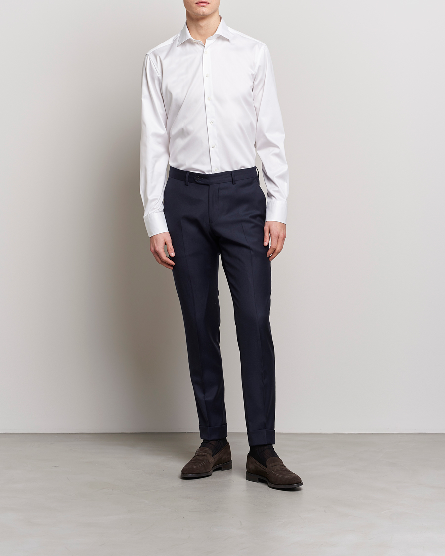 Herre | Formelle | Stenströms | Slimline Twofold Stretch Shirt White