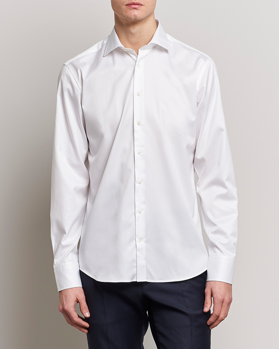 Herre | Formelle | Stenströms | Slimline Twofold Stretch Shirt White