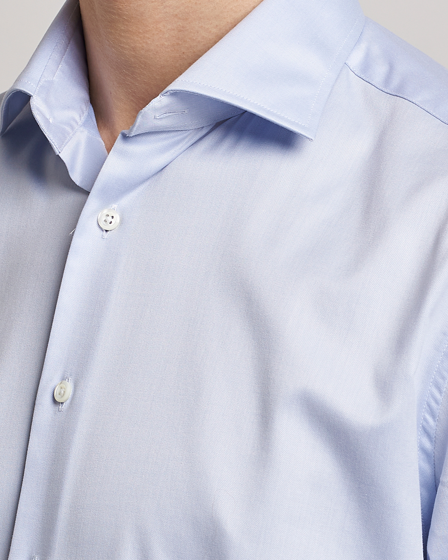 Herre | Skjorter | Stenströms | Fitted Body Twofold Stretch Shirt Light Blue