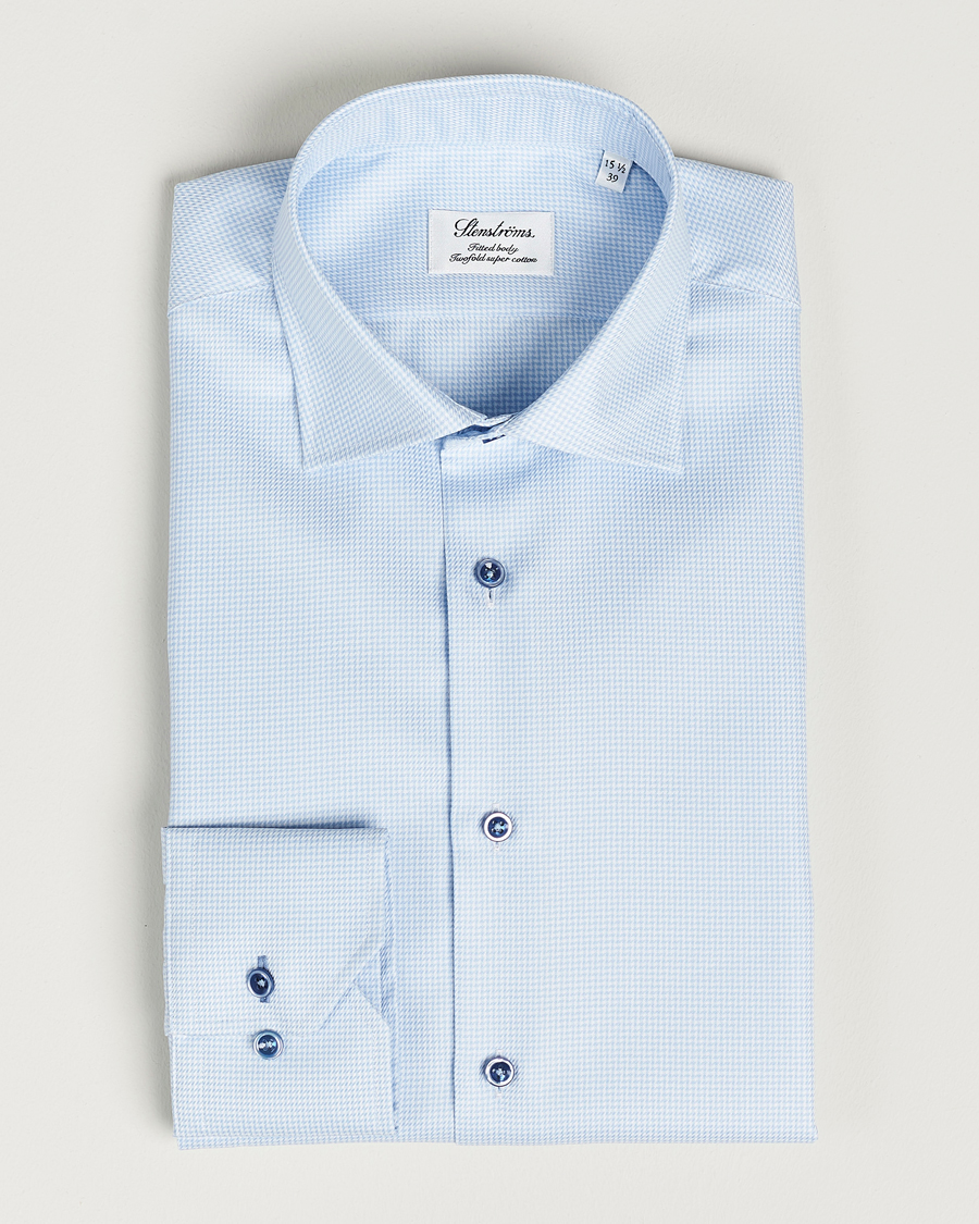 Herre |  | Stenströms | Fitted Body Contrast Shirt Light Blue