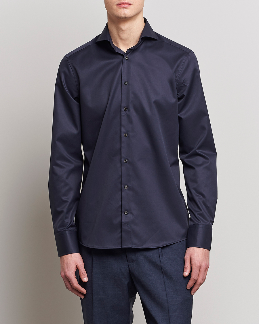 Herre | Formelle | Stenströms | Slimline Extreme Cut Away Shirt Navy