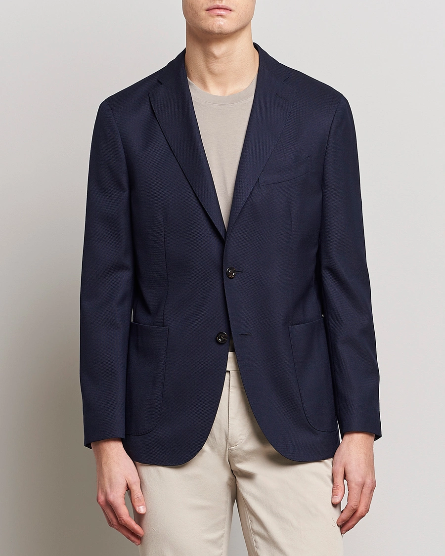 Herre | Blazere & jakker | Boglioli | K Jacket Wool Hopsack Classic Blazer Navy