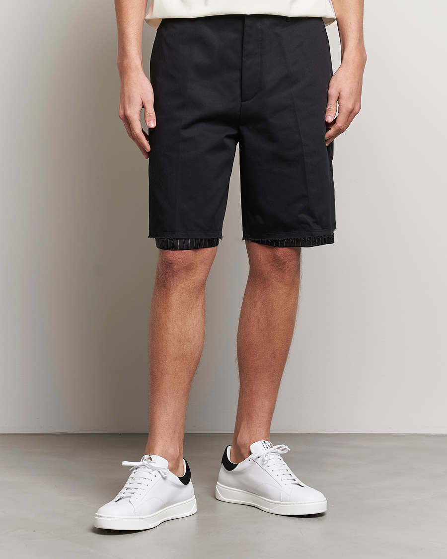 Herre | Chino shorts | Lanvin | Raw Edge Tailored Shorts Black