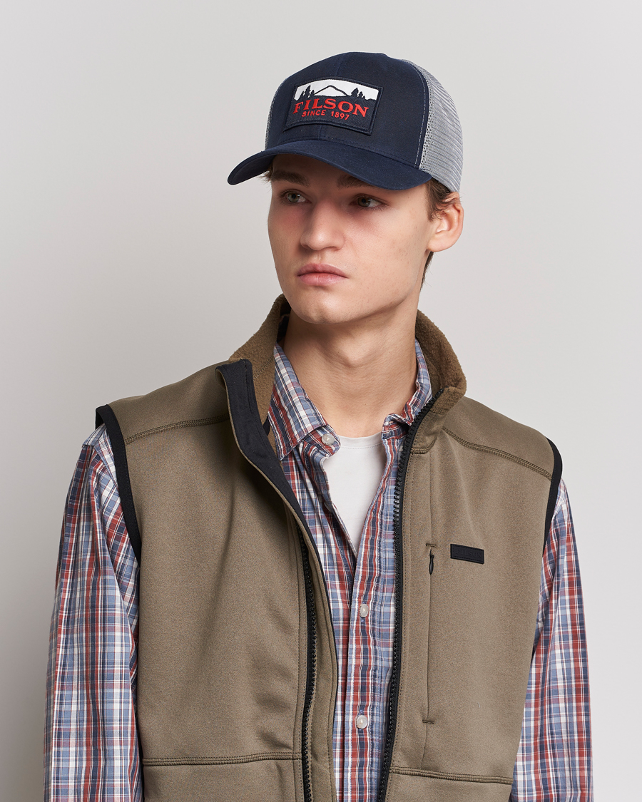 Herre | Filson Mesh Logger Cap Navy | Filson | Mesh Logger Cap Navy