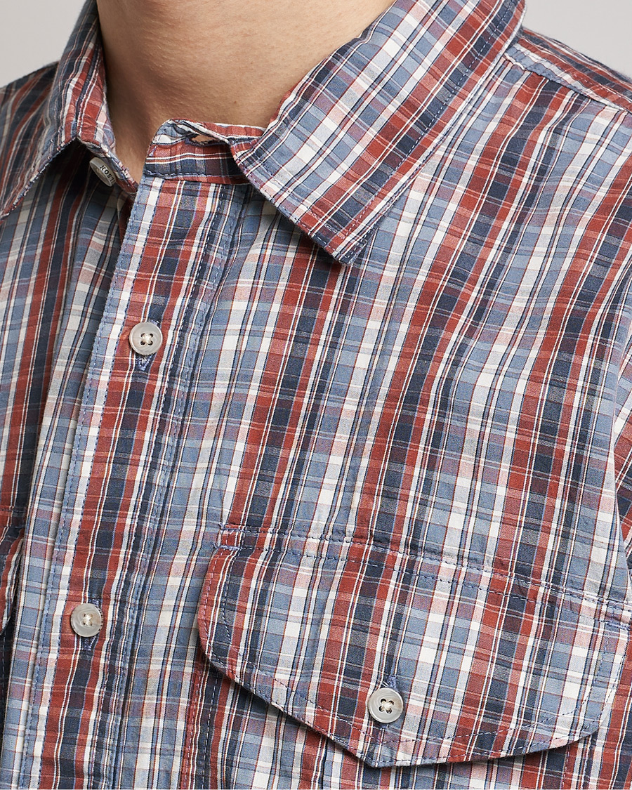 Herre | Skjorter | Filson | Washed Feather Cloth Shirt Navy/Iron/Ivory