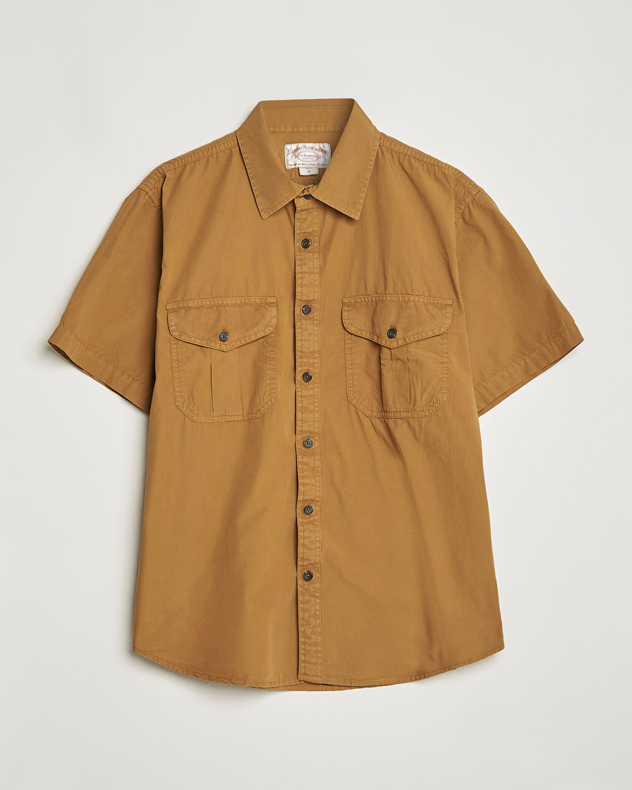 Herre | Skjorter | Filson | Washed Feather Cloth Short Sleeve Shirt Gold Ochre