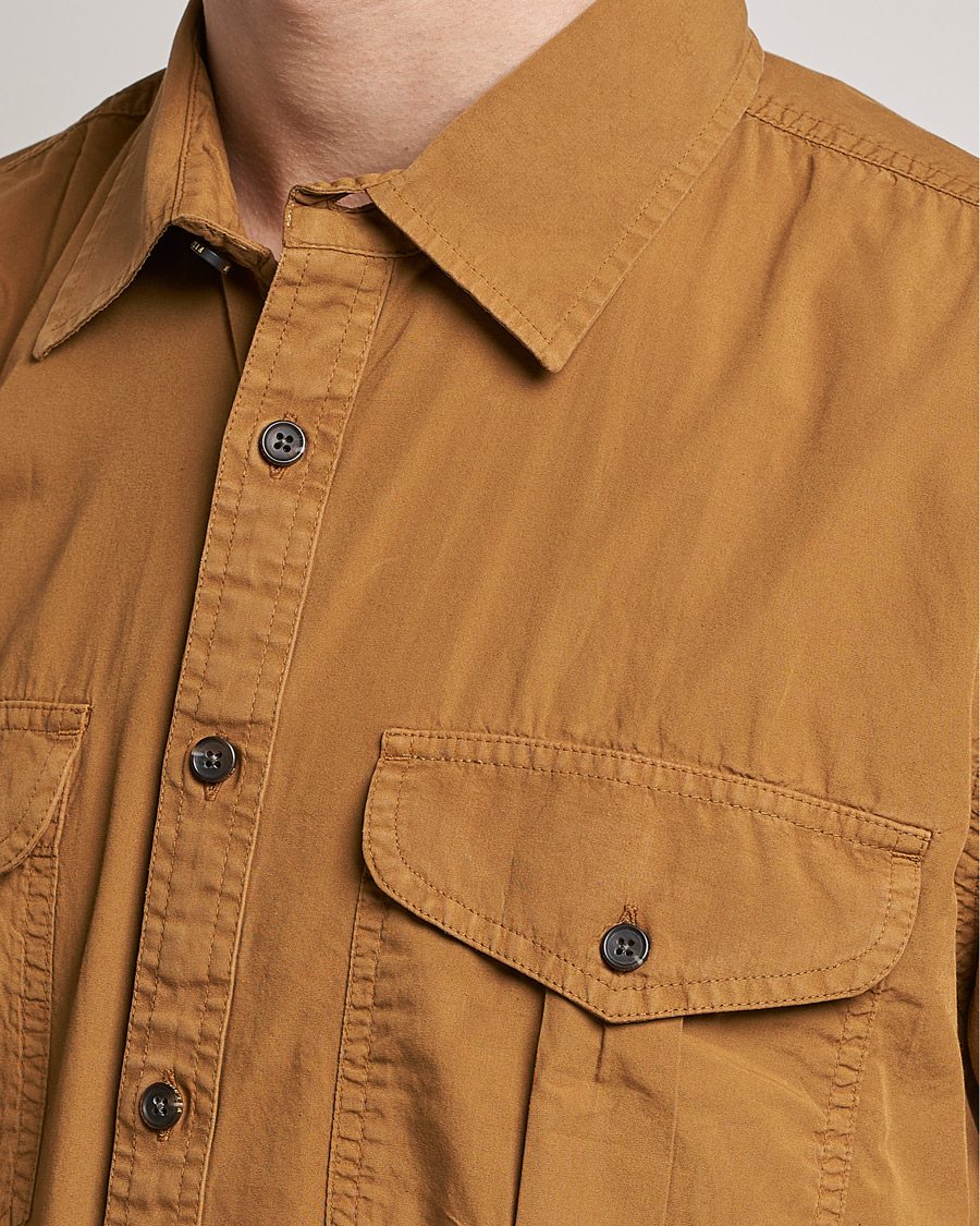 Herre | Skjorter | Filson | Washed Feather Cloth Short Sleeve Shirt Gold Ochre