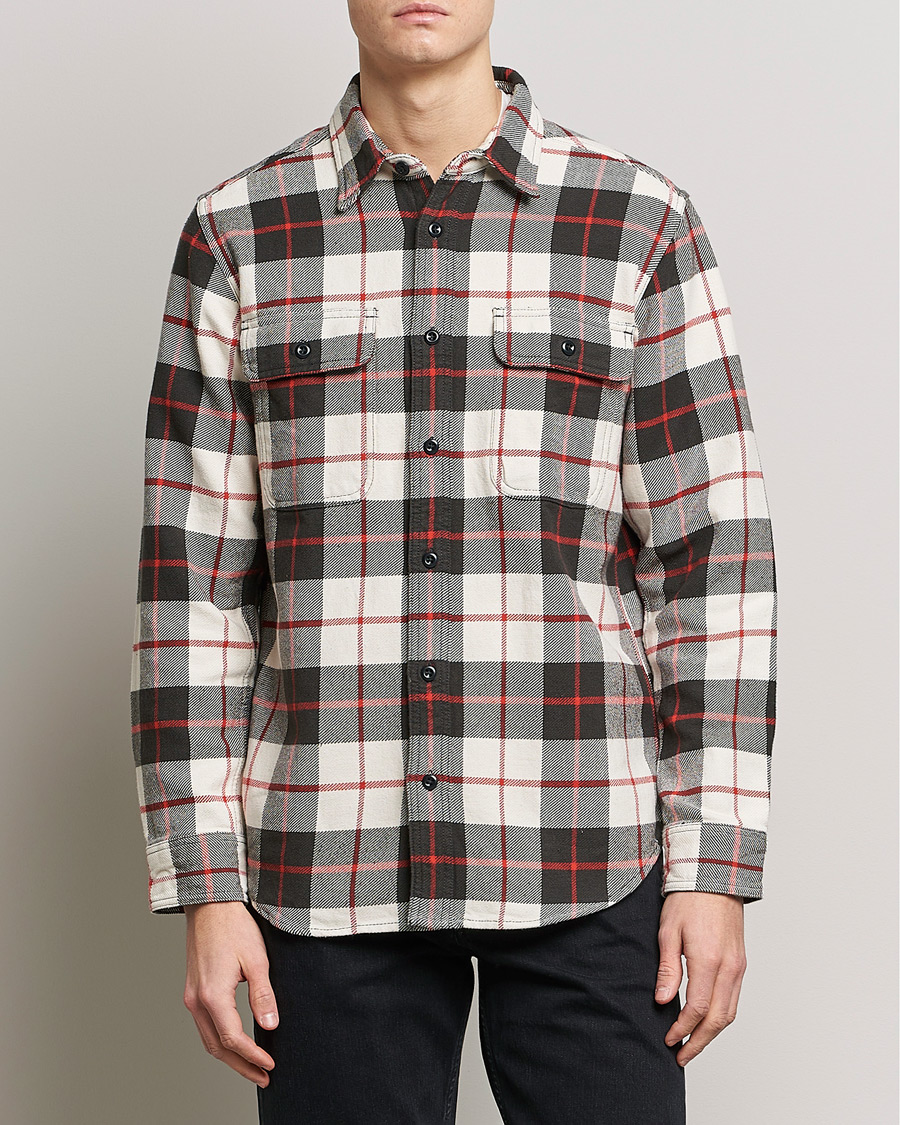 Herre | Skjorter | Filson | Vintage Flannel Work Shirt Natural/Charcoal