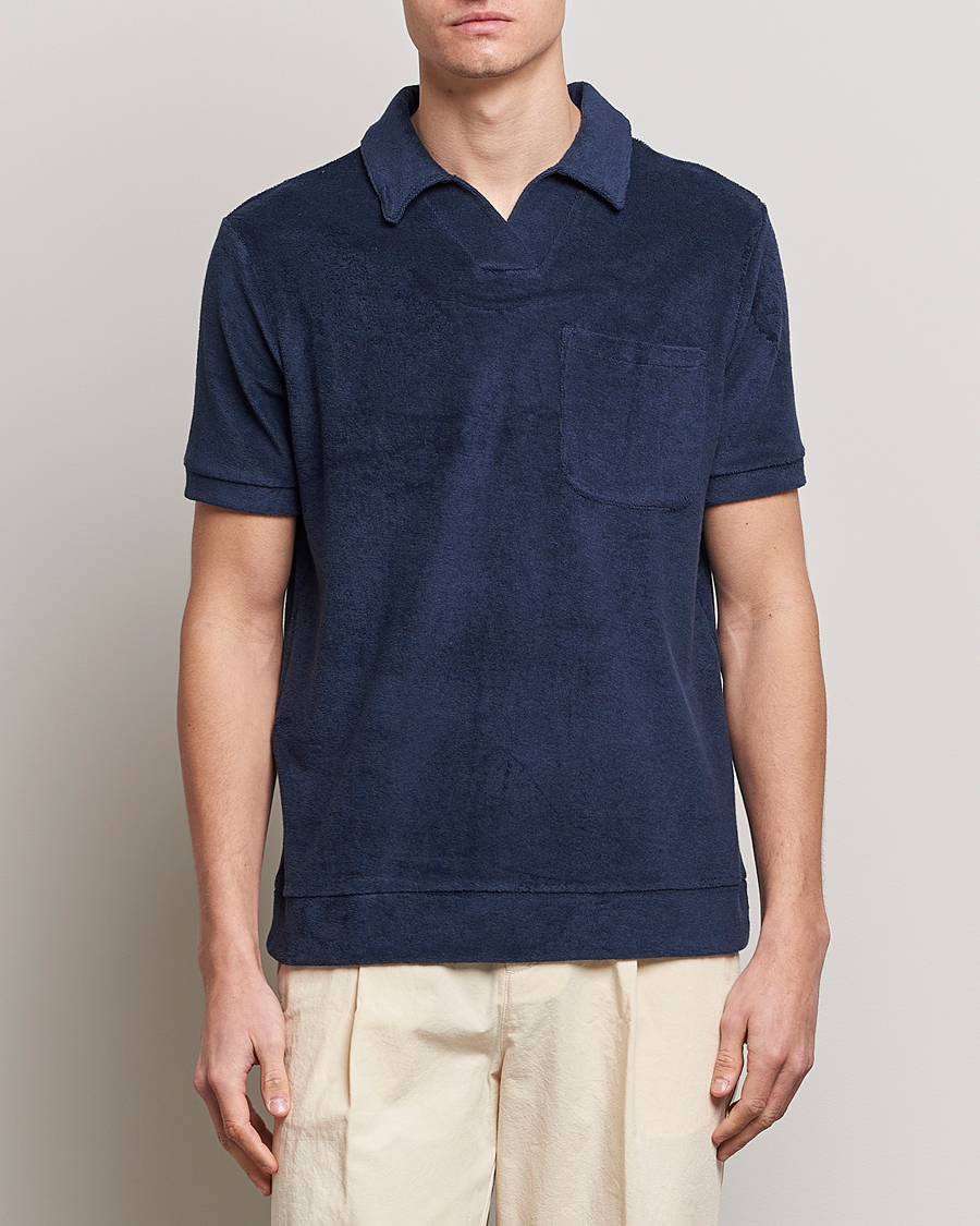 Herre |  | The Resort Co | Terry Polo Shirt Navy